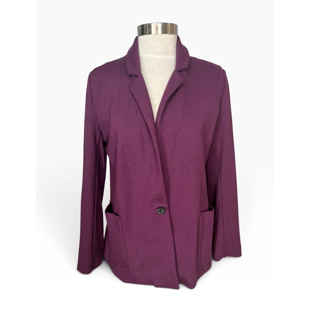 Coolibar Key Cove UPF 50 Sun Protective Jacket Purple Blazer Travel Lightweight